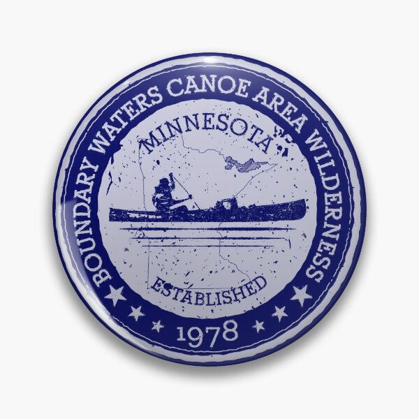 Minnesota Boundary Waters Vintage Style Stamp - White Pin