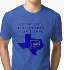 Camiseta de tejido mixto Ojos claros, corazones llenos, no puede perder