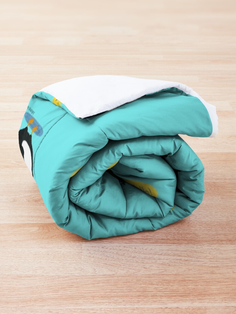 Alternate view of Albert Penguin wants to say Hello ! Comforter