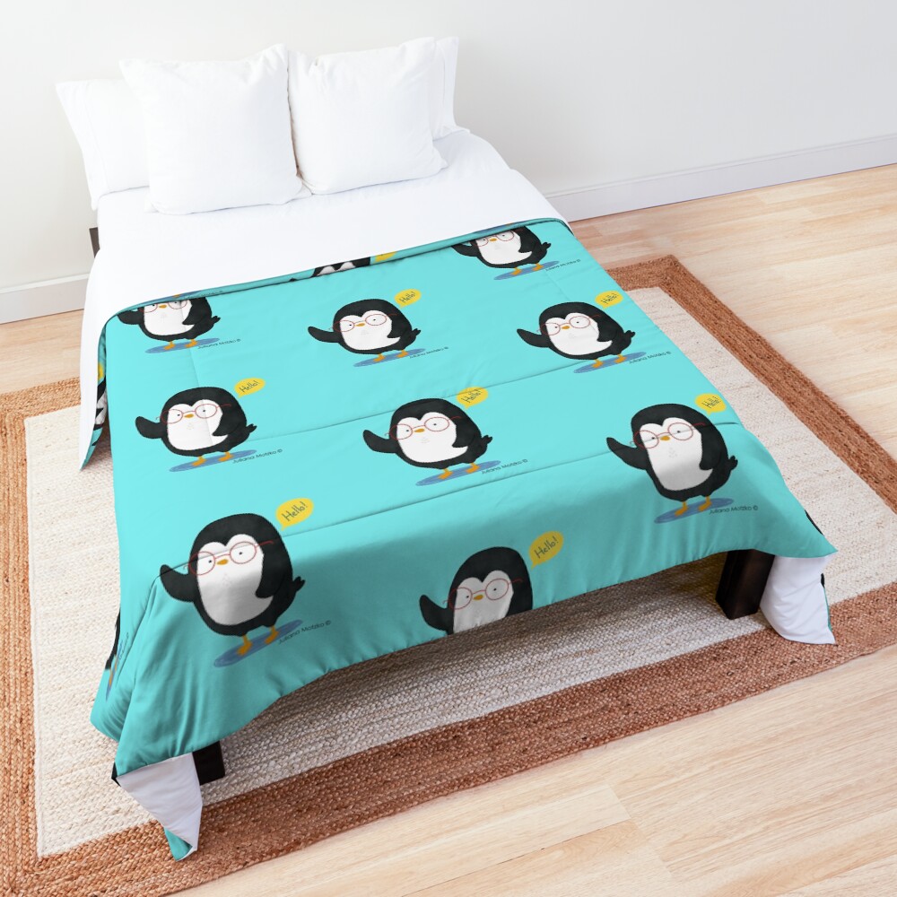 Albert Penguin wants to say Hello ! Comforter