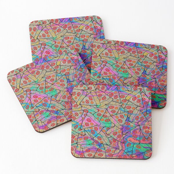 Item preview, pizza psychedelic art designed and sold by Ilustra Club.