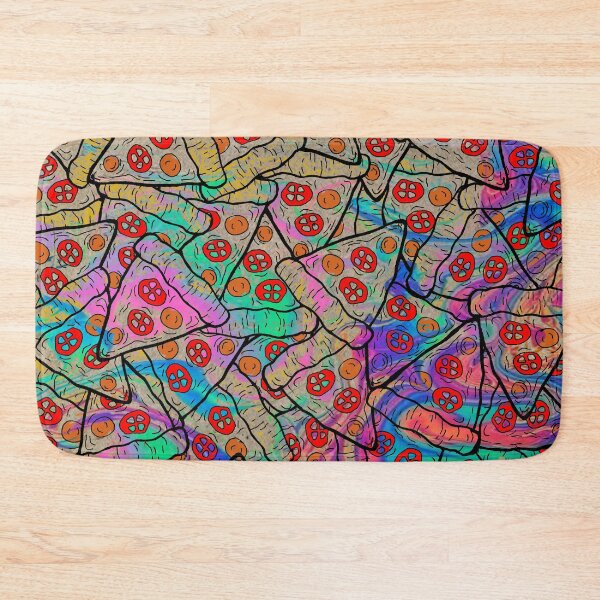 Item preview, pizza psychedelic art designed and sold by Ilustra Club.