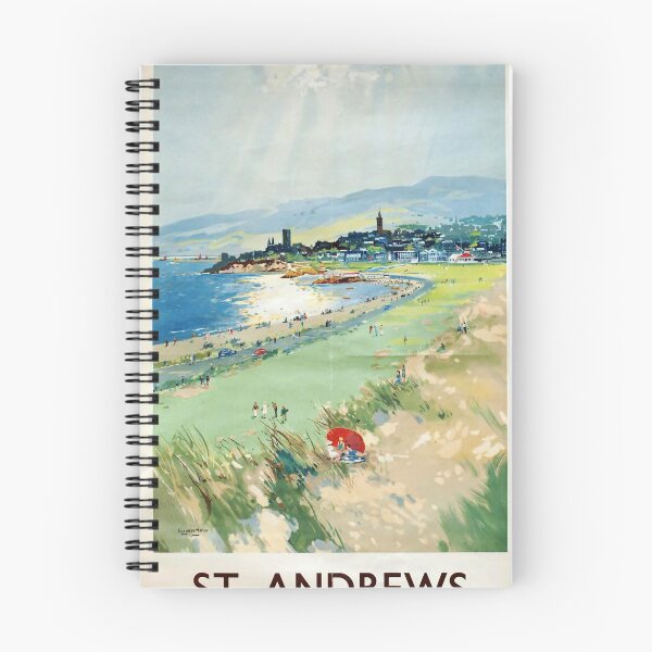 Item preview, St Andrews vintage travel poster designed and sold by stickart-marek.
