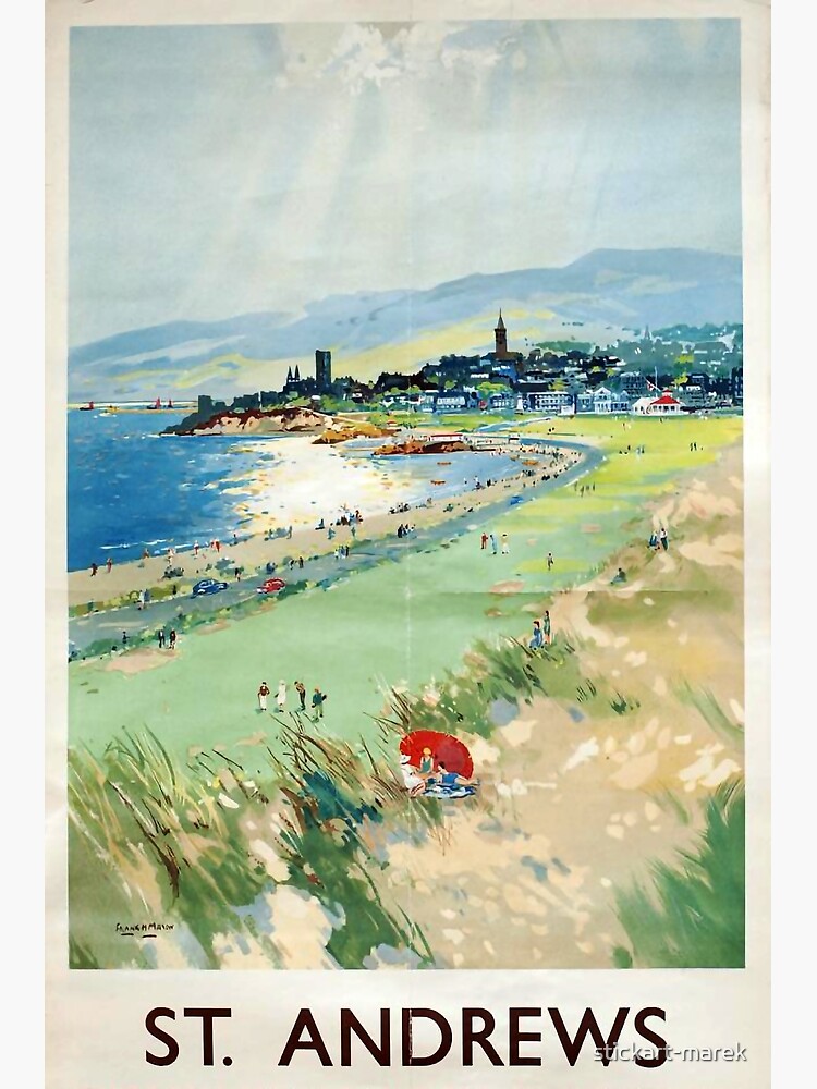 Discover St Andrews vintage travel poster Premium Matte Vertical Poster
