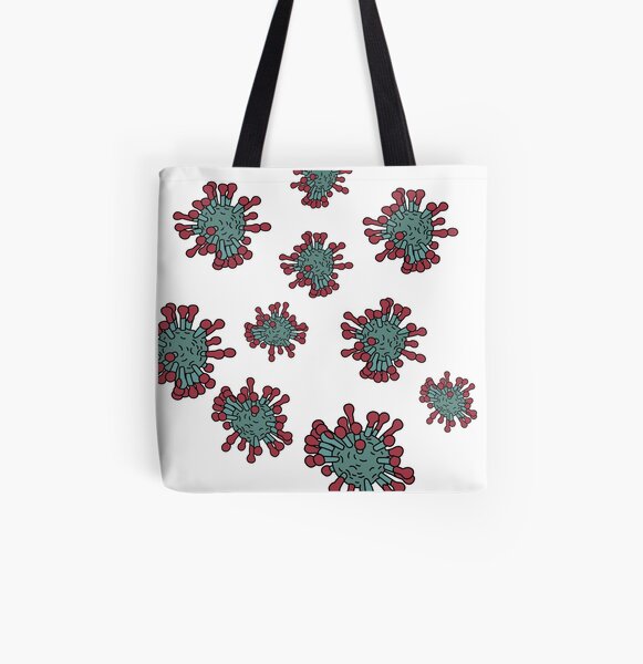 Coronavirus Pattern All Over Print Tote Bag