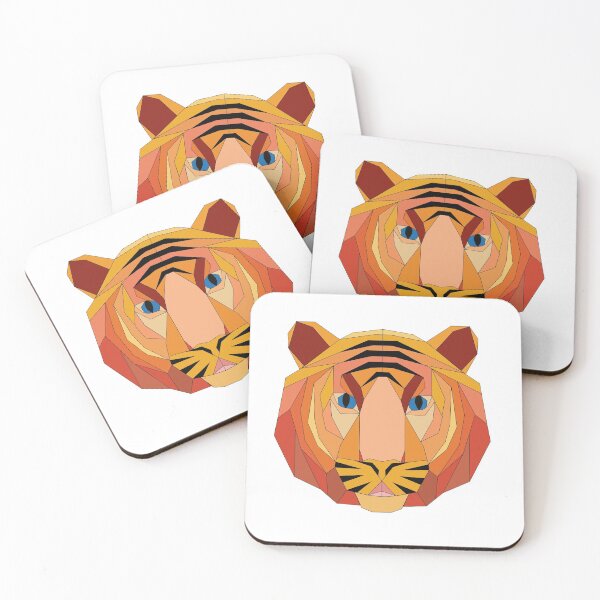Item preview, Geometric Polygonal Tiger Design  designed and sold by Alli ML.