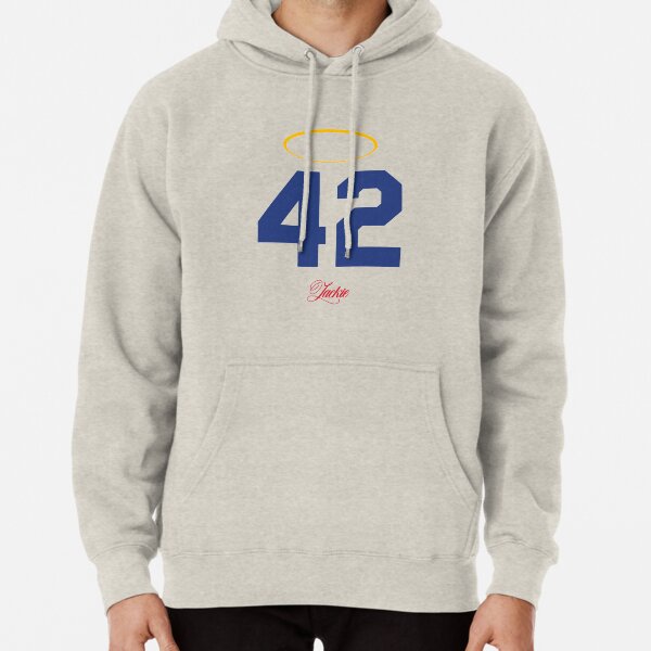 Jackie Robinson #42 Classic Grey PO Hoody - Roots of Fight