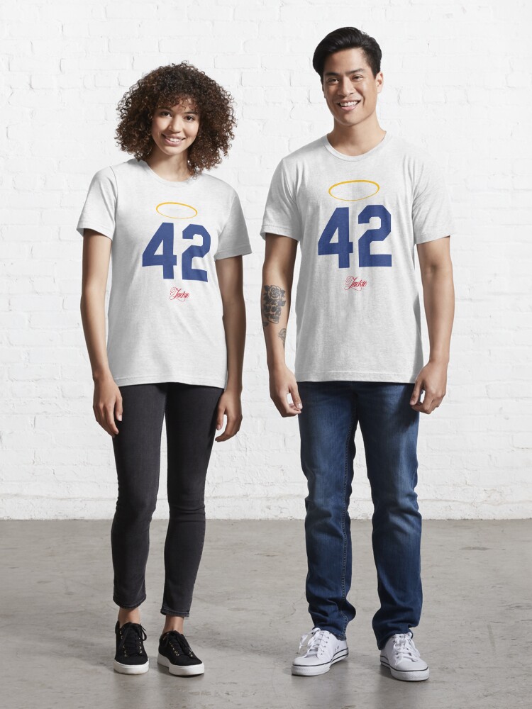 Jackie Robinson #42 Brooklyn Photo Tee L / Vintage White