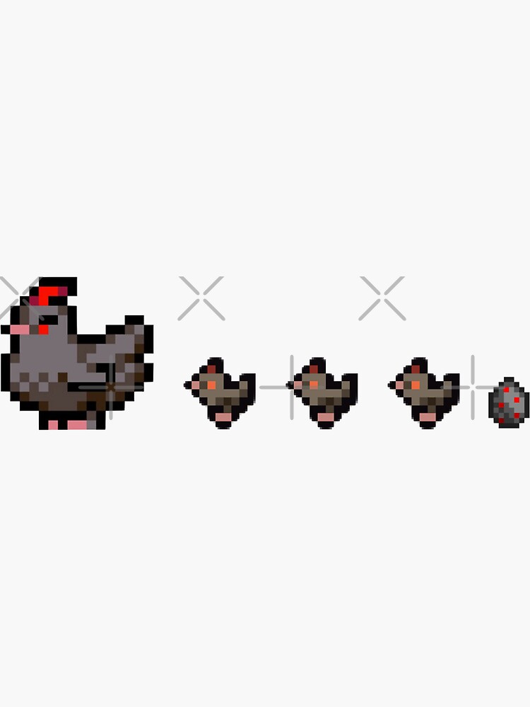 "Stardew Valley Void Chicken Family Chicks" Sticker for Sale by r9440