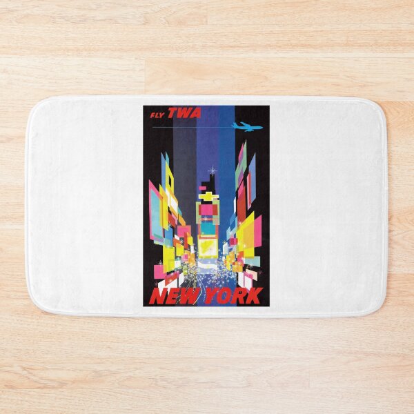 Item preview, 1960 New York Fly TWA Vintage Airline Poster designed and sold by retrographics.