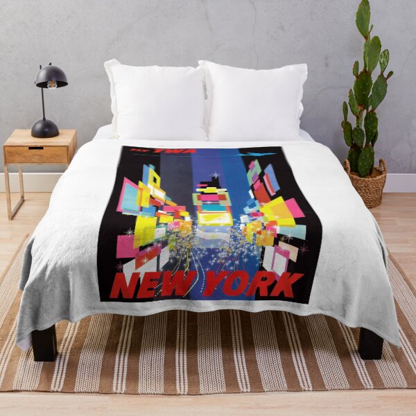 Item preview, 1960 New York Fly TWA Vintage Airline Poster designed and sold by retrographics.