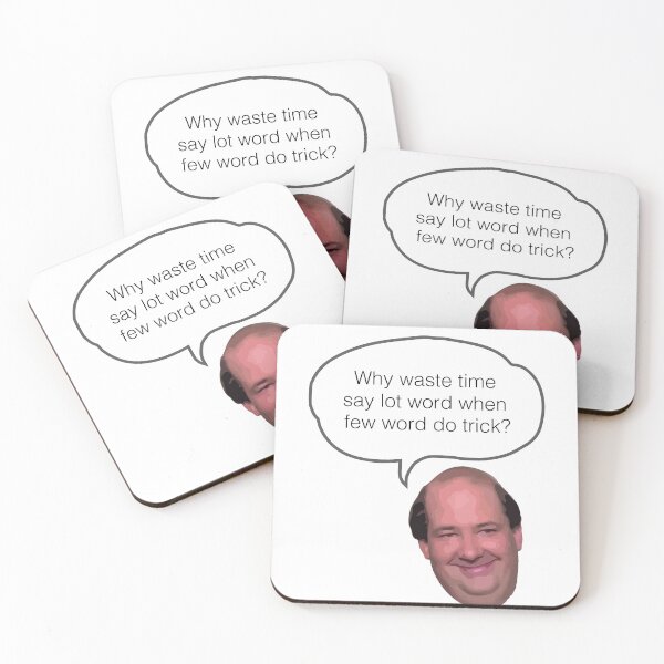 Item preview, The Office Quote from Kevin Malone - Why waste time say lot word when few word do trick? designed and sold by kareanddesign.