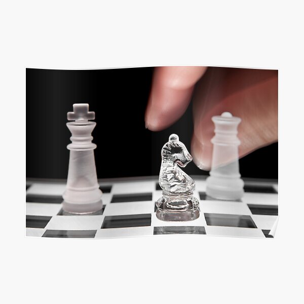 Chess 101: The knight moves to put the king in check Poster