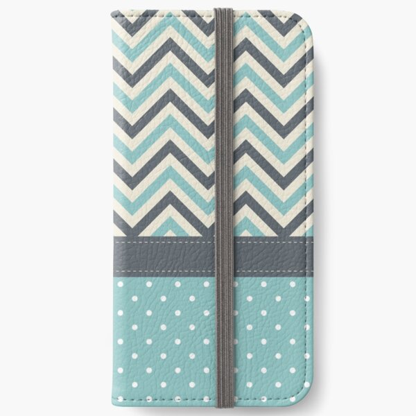 Cute Shabby Chevron Polka Dots Wallpaper iPhone Wallet