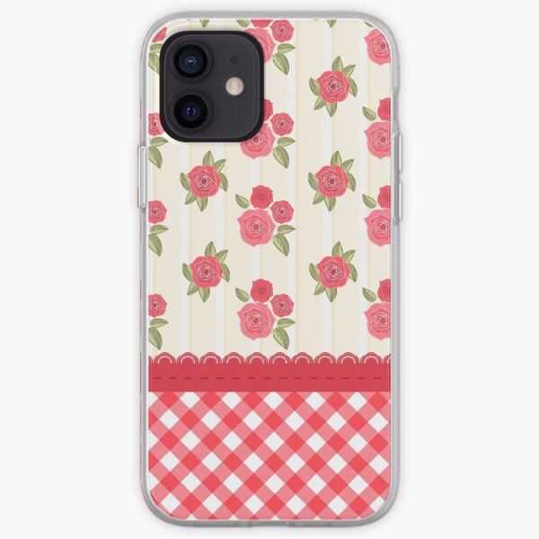 Beautiful Red Rose Shabby Wallpaper iPhone Soft Case