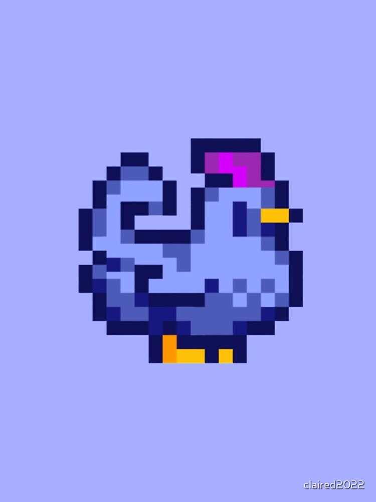 stardew valley blue chicken pillow plush