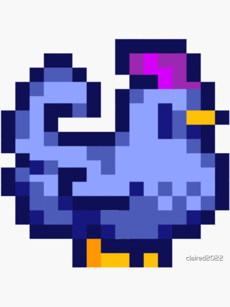 Blue Chicken Stardew Valley Sticker By Claired2022