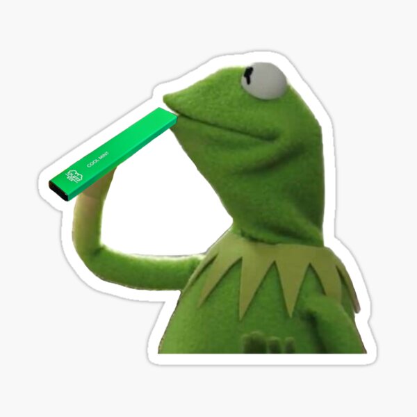 Kermit hitting puff bar Sticker