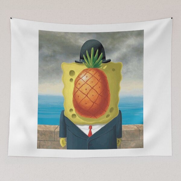 Item preview, Rene Magritte The Son of Man Sponge Pineapple designed and sold by MindChirp.