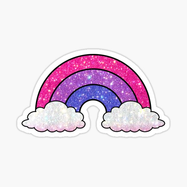 bi flag rainbow Sticker