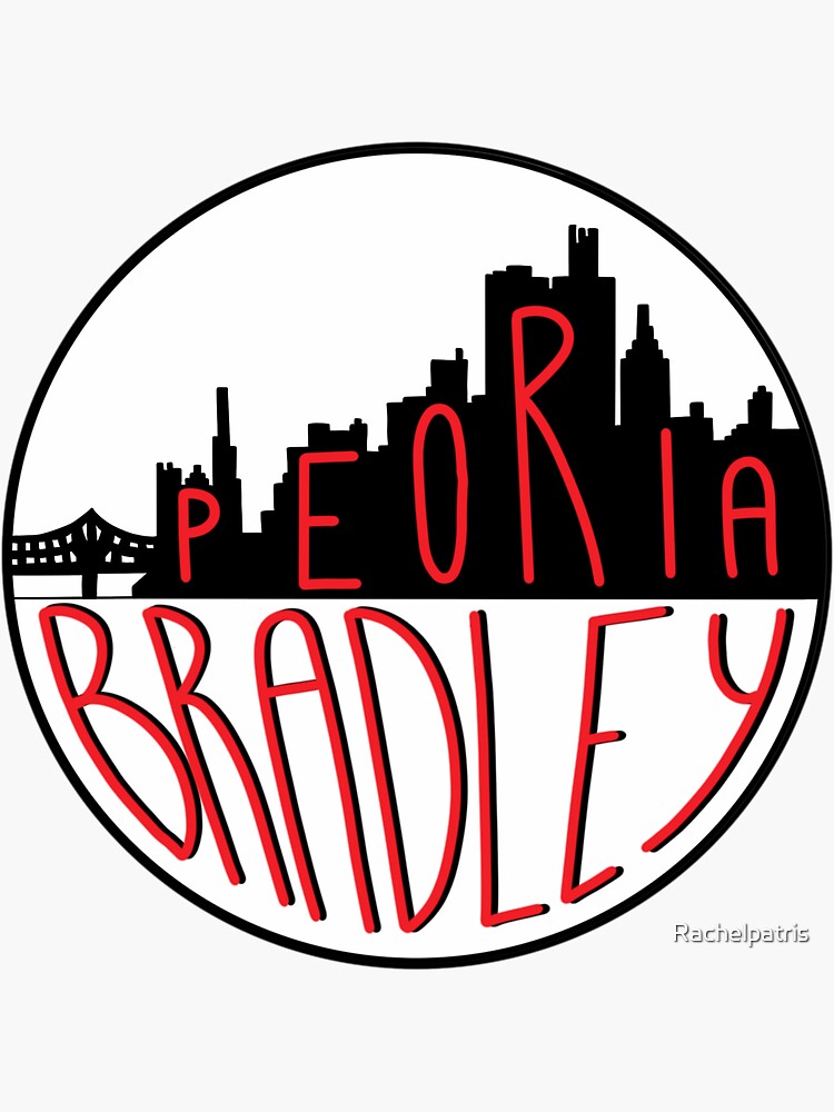 "Bradley University Peoria Skyline" Sticker for Sale by Rachelpatris Redbubble