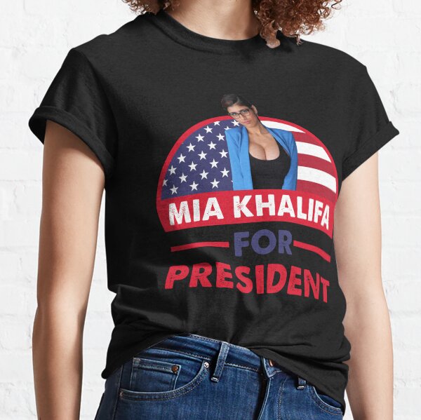 Pour hommes Femmes Mia Khalifa pour président T-shirts classiques T-shirt classique