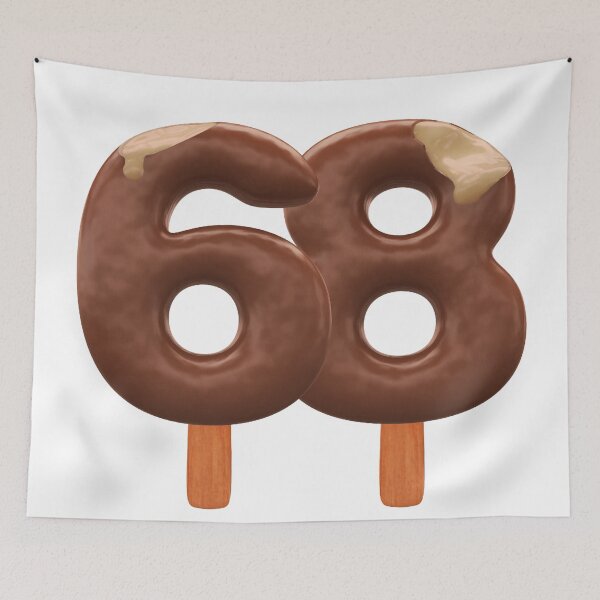 Item preview, 68 Ice Cream Sixty Eight Number 3d Chocolate designed and sold by HelloFromAja.