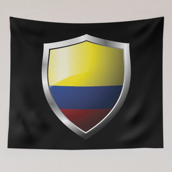 Item preview, Strong Colombia Flag Shield Country designed and sold by HelloFromAja.