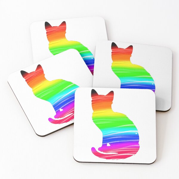 Item preview, Bright Rainbow Cat Silhouette  designed and sold by Amanda1775.