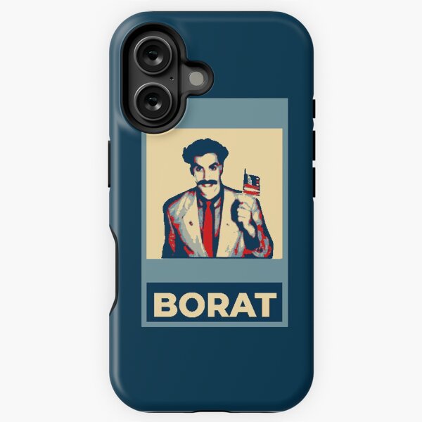 Vista previa del artículo con la obra «Borat para presidente», diseñado y vendido por MoonGirly.
