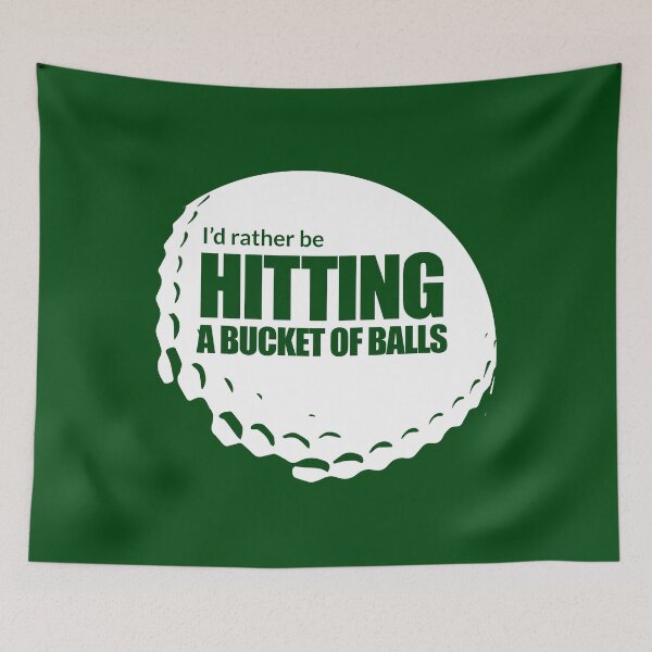 Item preview, I'd rather be hitting a bucket of balls - funny golf designed and sold by PlanetPrinted.