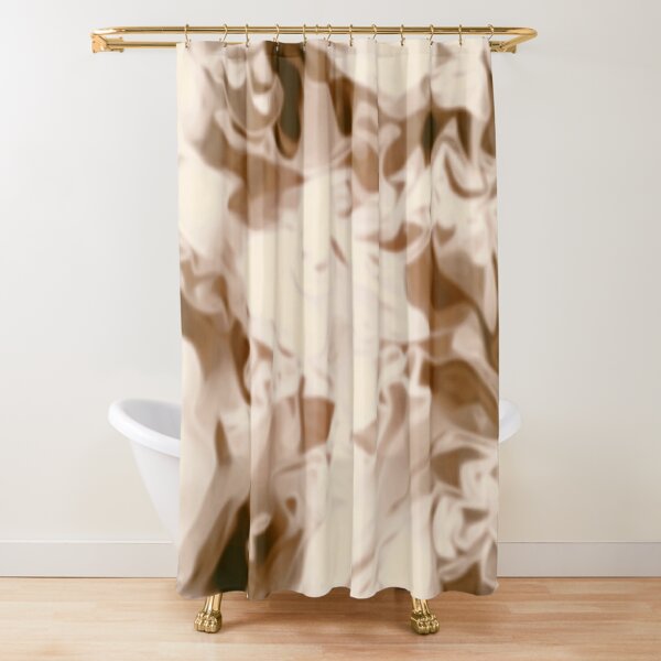 Beige, Brown and Black Abstract  Shower Curtain for Sale by deecdee