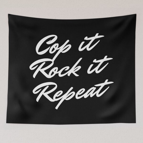 Item preview, Cop It Rock It Repeat - White designed and sold by Tee4Daily.