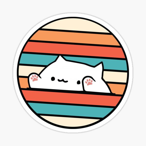 Retro vintage bongo cat Sticker