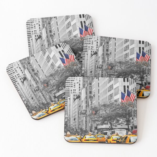 Item preview, yellow cabs on 5th Ave with Stars and Stripes  designed and sold by jalfc46.