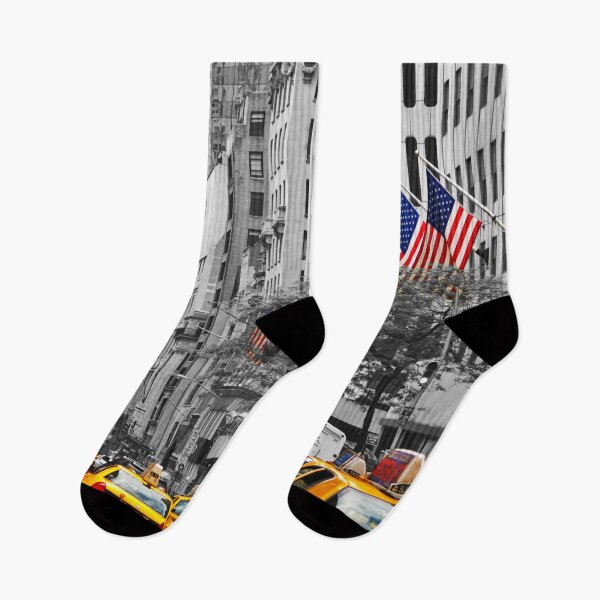 Item preview, yellow cabs on 5th Ave with Stars and Stripes  designed and sold by jalfc46.