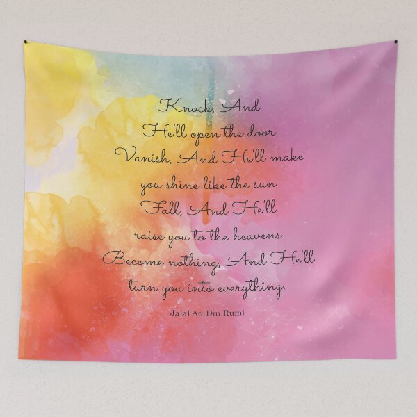 Item preview, Knock, And He'll open the door. Jalal Ad-Din Rumi designed and sold by StudioCitrine.