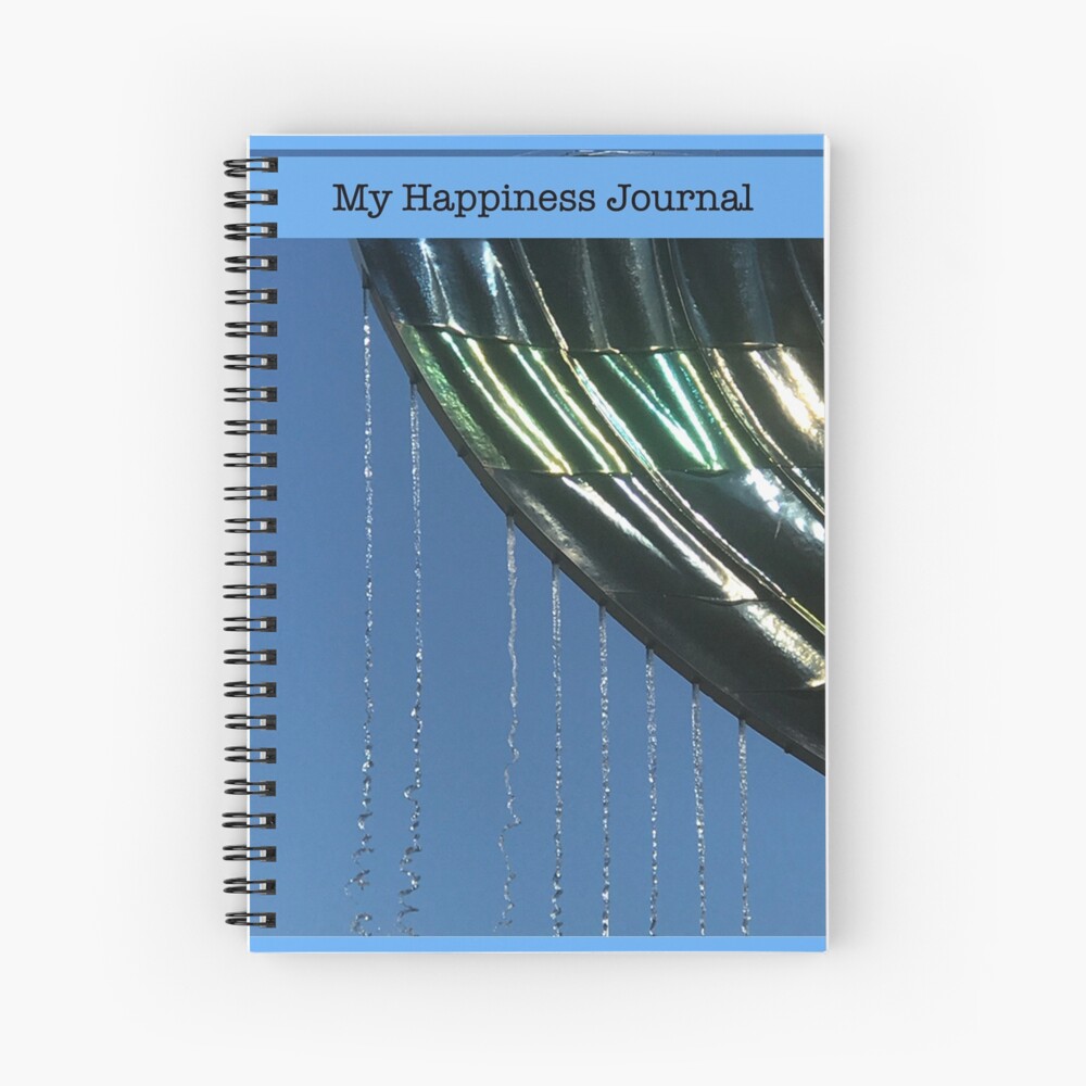My Happiness Journal / Whale Fountain Spiral Notebook