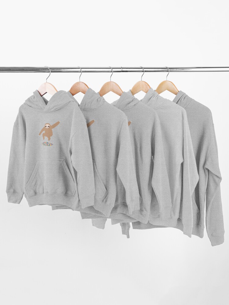 Alternate view of Sloth Gravity Kids Pullover Hoodie