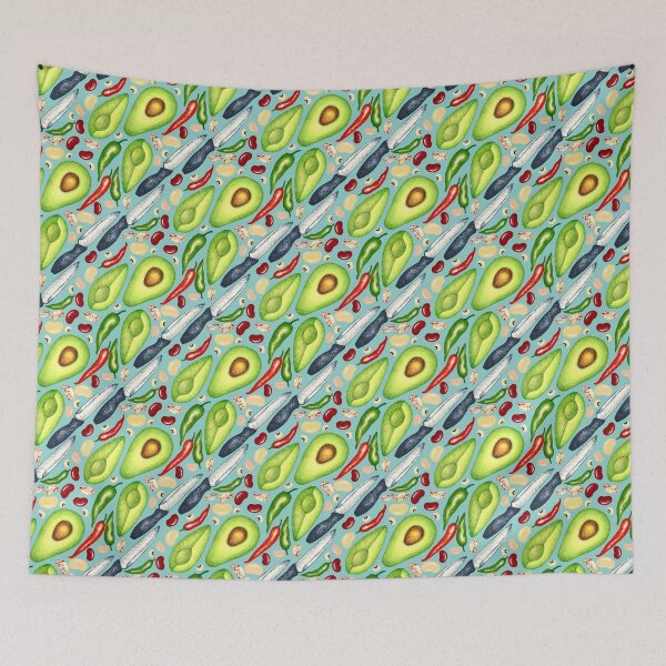 Item preview, Mexican Chef's Kitchen - turquoise  designed and sold by Perrin Le Feuvre.