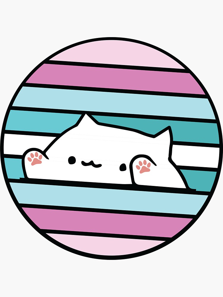 "colored bongo cat" Sticker by thehafdesigner | Redbubble