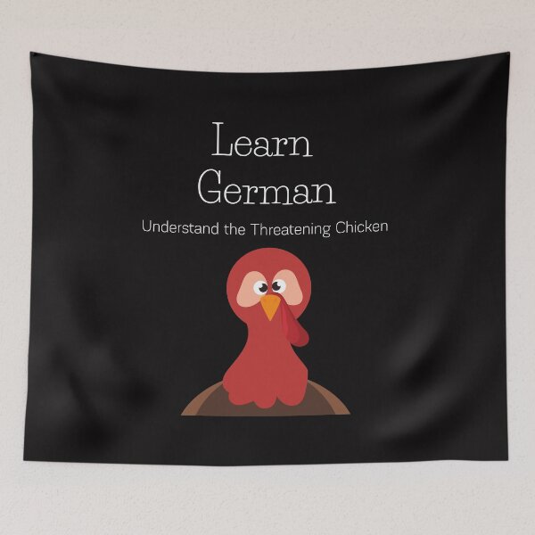 Item preview, Learn German Funny Threatening Turkey Chicken Truthahn designed and sold by Time4German.