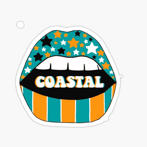 Coastal Star Lips Sticker
