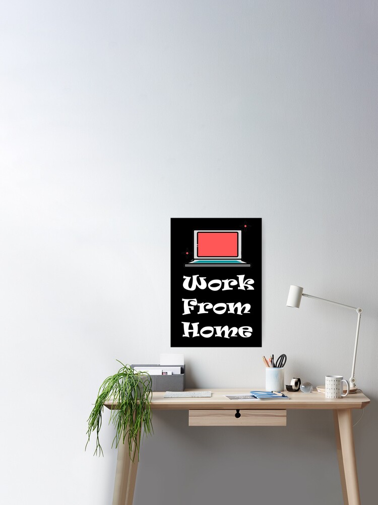 Work from Home- Design with Black background