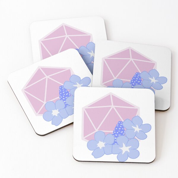 Item preview, Purple + Flowers D20  designed and sold by -JKDraws-.