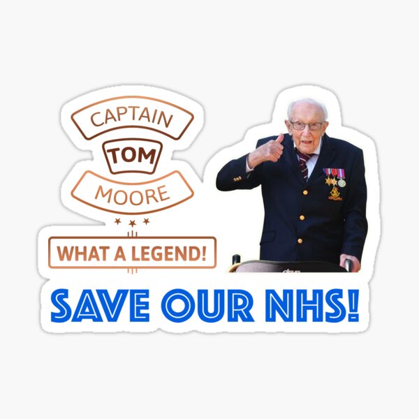 Captain Tom Moore Save Our NHS Sticker