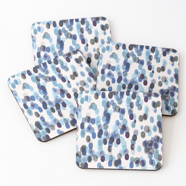 Item preview, Blue Polka Dot and Dot Watercolor - Raindrop Print designed and sold by ninoladesign.