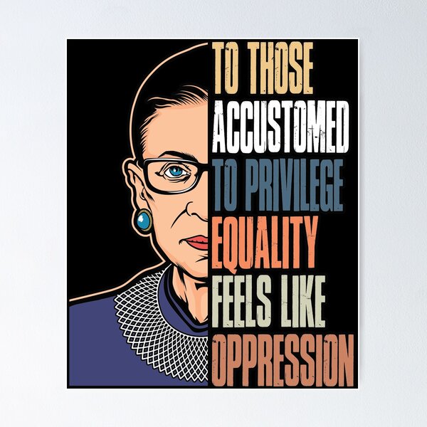 Item preview, Ruth Bader Ginsburg Notorious RBG Political Equality Womens print designed and sold by TrustedNomads.
