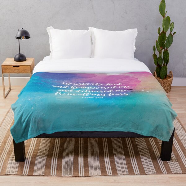 Item preview, I sought the Lord, and he answered me, and delivered me from all my fears.  Psalm 34:4 designed and sold by StudioCitrine.