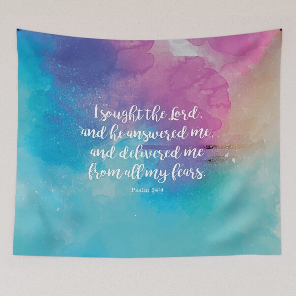 Item preview, I sought the Lord, and he answered me, and delivered me from all my fears.  Psalm 34:4 designed and sold by StudioCitrine.